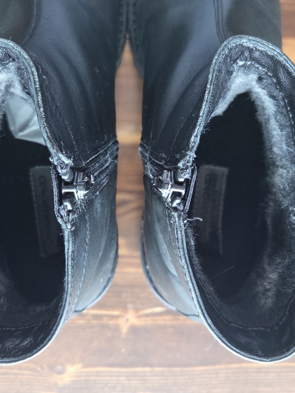 Vagabond Black Leather Cap-Toe Ankle Boots - Size 37 - Picture 7 of 9